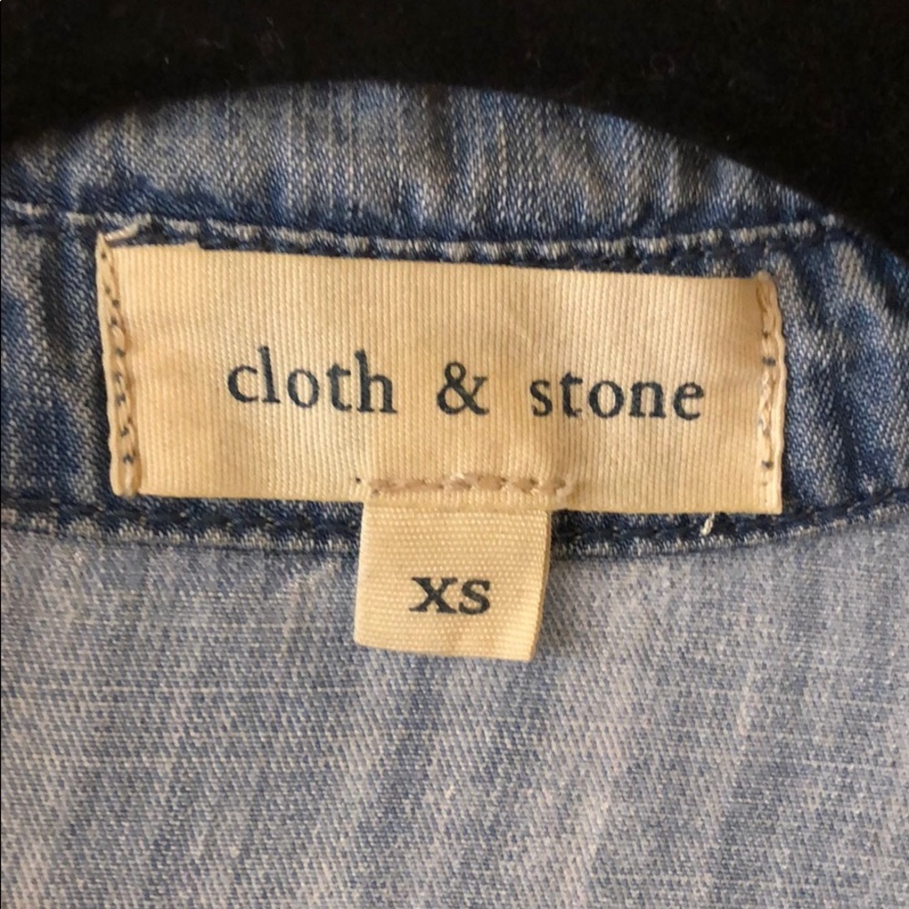 Cloth & Stone Chambray Denim Shirt XS - Picture 4 of 7